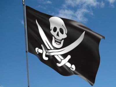 Jack Rackham Skull Pirate Flag 5ft x 3ft