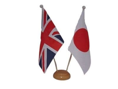 Japan Friendship Table Flag - Wood