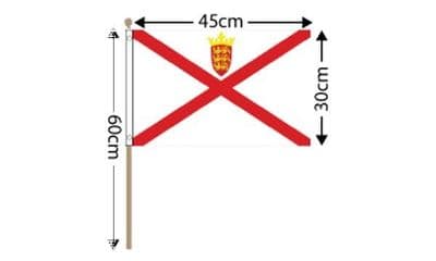 Jersey Crest Large Hand Flag 18