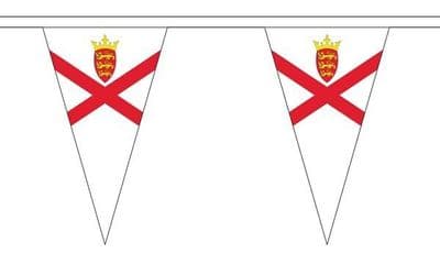Jersey Triangle Bunting (5m) - 12 Flags