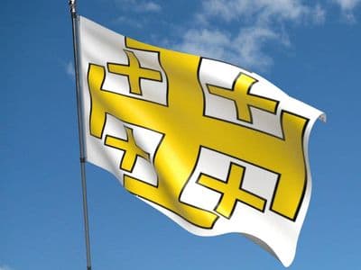 Jerusalem Cross 5ft x 3ft Flag