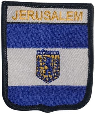 Jerusalem Shield Embroidered Sew on patch