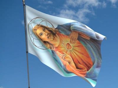 Jesus With Heart 5ft x 3ft Flag