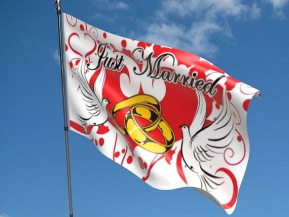 Just Married Flag | Buy Just Married Flag | NWFlags