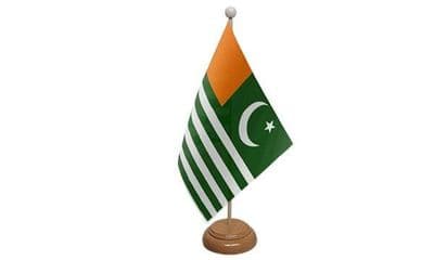 Kashmir Table Flag - Wood