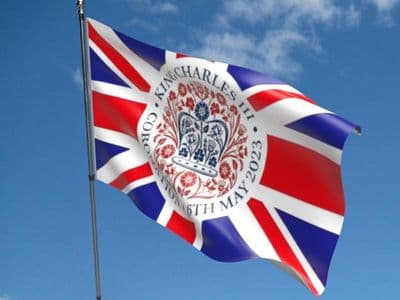 King Charles III Coronation Flag 5ft x 3ft