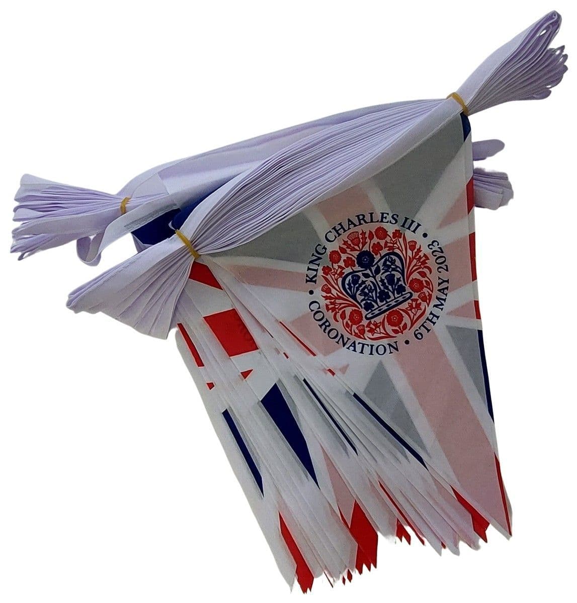 Kings Coronation Triangle Bunting 20m 50 Flags