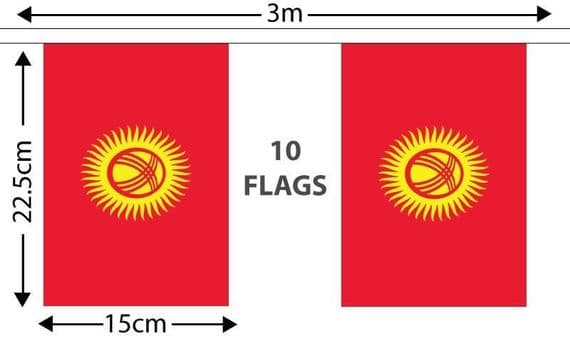 Kyrgyzstan Bunting Small | Buy Kyrgyzstan Small Bunting | NWFlags