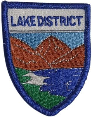 Lake District Mountains Shield Embroidered Sew on patch