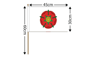 Lancashire Old Large Hand Flag (18