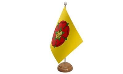 Lancashire Table Flag - Wood