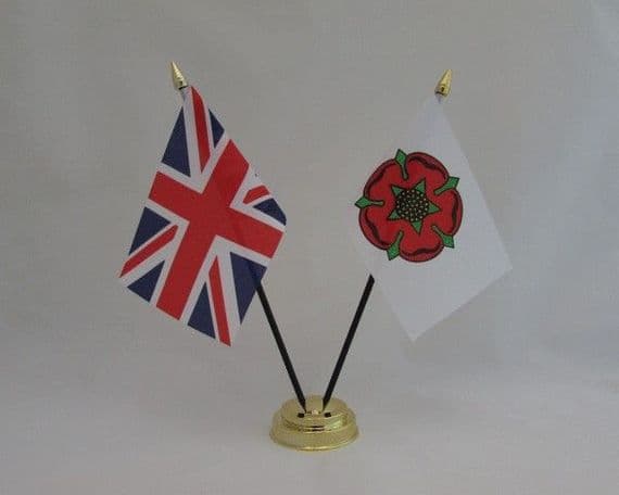 Lancashire & UK Table Flag | Buy Lancashire & UK Table Flag | NWFlags
