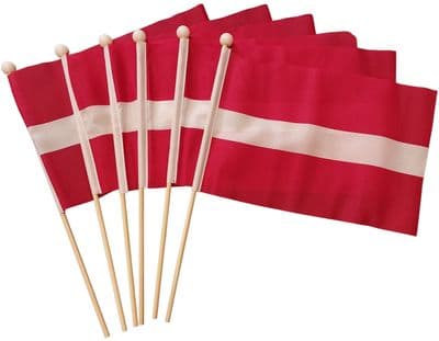 Latvia Hand Flag - 6 Pack