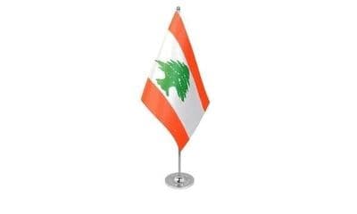Lebanon Table Flag - Satin