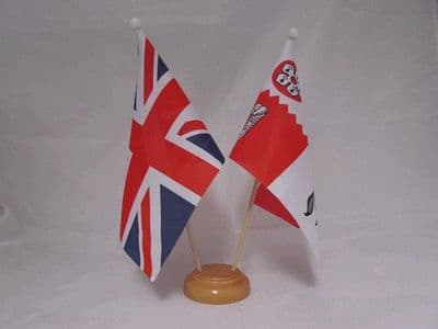 Leicestershire Friendship Table Flag - Wood