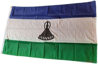 Lesotho Flag - 5ft x 3ft | Standard Polyester