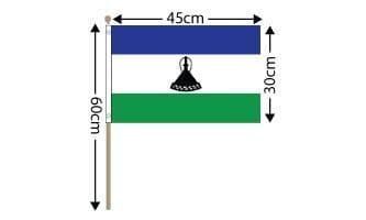 Lesotho Large Hand Flag (18
