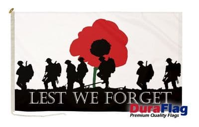 Lest We Forget Army Premium Quality DuraFlag Rope & Toggle - 3ft x 2ft