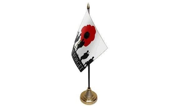 Lest We Forget Army Table Flag | Buy Lest We Forget Army Table Flag