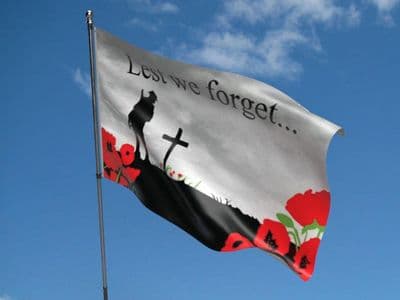 Lest We Forget Design 2 5ft x 3ft Flag