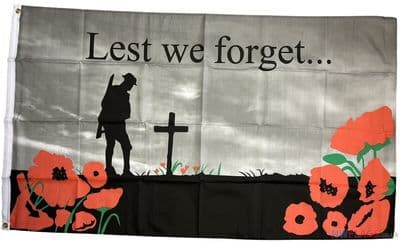 Lest We Forget Design 2 Flag - 5ft x 3ft | Standard Polyester