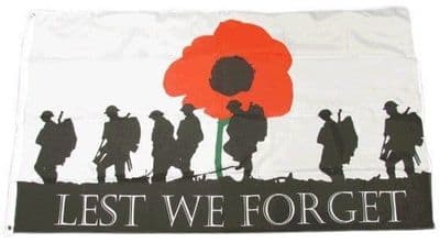 Lest We Forget Flag - 5ft x 3ft | Standard Polyester