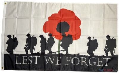 Lest We Forget Flag - 5ft x 3ft | Standard Polyester