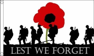 Lest we Forget Flag VALUE 3ft x 2ft