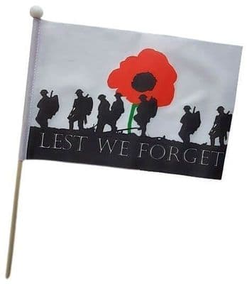Lest We Forget Hand Flag