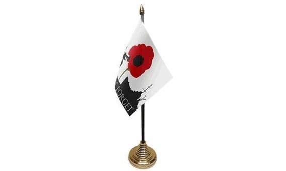 Lest We Forget Navy Table Flag | Buy Lest We Forget Navy Table Flag