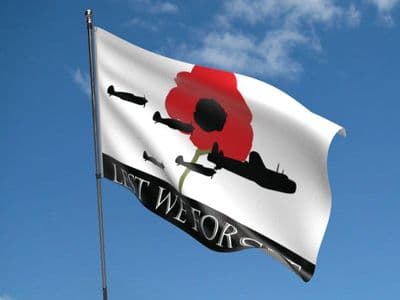 Lest We Forget RAF Flag 5ft x 3ft