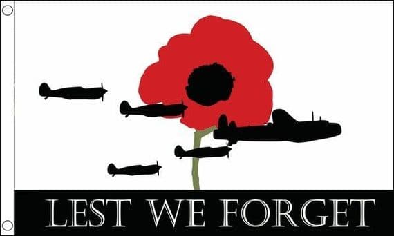 Lest We Forget RAF Flag Small | Buy Lest We Forget RAF Small Flag