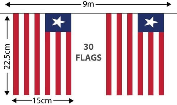 Liberia Bunting | Buy Liberia Bunting | North West Flags