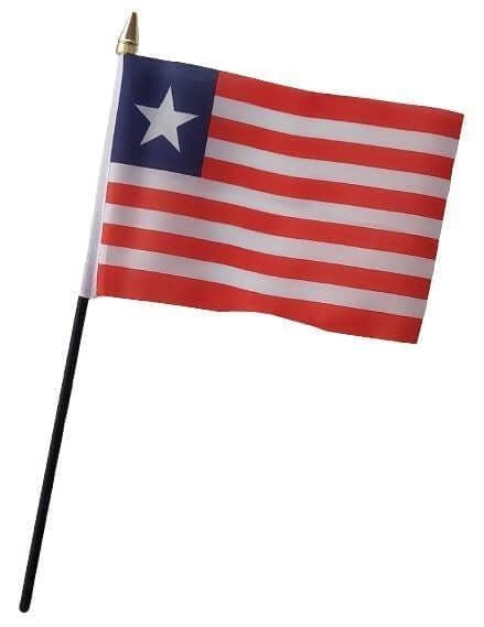 Liberia Table Flag - NO BASE | Buy Liberia Table Flag - NO BASE | North West Flags