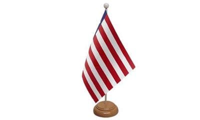 Liberia Table Flag - Wood