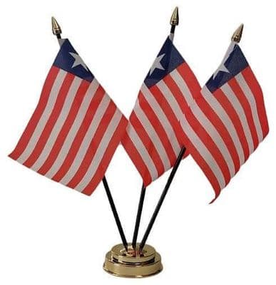 Liberia Triple Table Flag