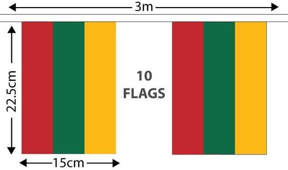Lithuania Bunting Small | Buy Lithuania Small Bunting | NWFlags