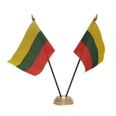 Lithuania Double Table Flag