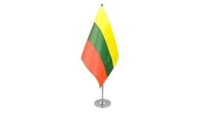 Lithuania Satin Table Flag