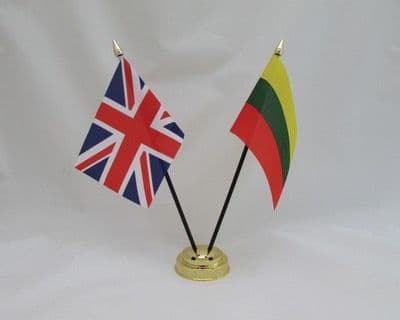 Lithuania with UK Friendship Table Flag