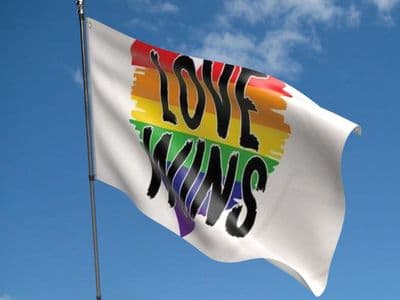 Love Wins Flag 5ft x 3ft