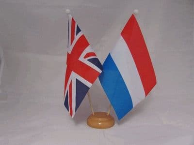 Luxembourg Friendship Table Flag - Wood