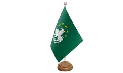 Macau Table Flag - Wood