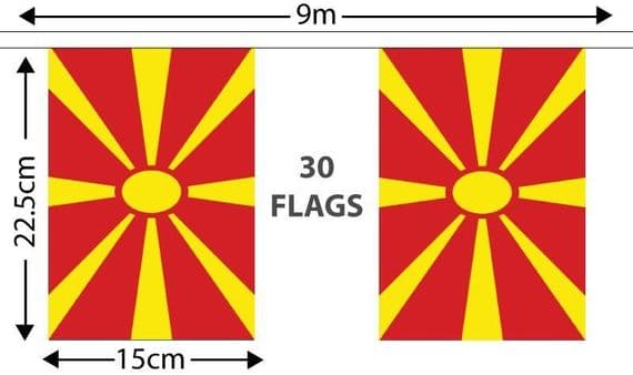 Macedonia Bunting | Buy Macedonia Bunting | NWFlags