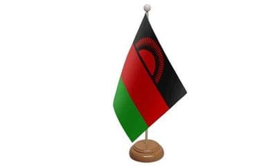Malawi Table Flag - Wood