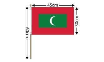 Maldives Large Hand Flag 18
