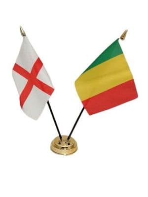 Mali with England Friendship Table Flag
