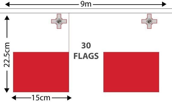 Malta 9m Bunting | Buy Malta Bunting | North West Flags
