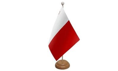 Malta Wooden Table Flag
