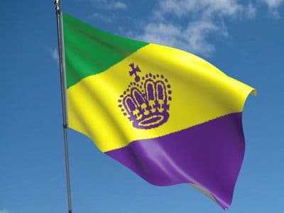 Mardi Gras 5ft x 3ft Flag